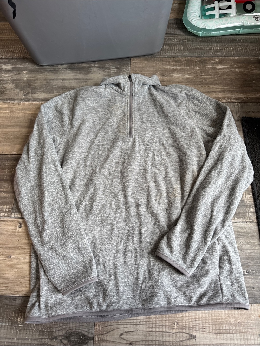 bcg Gray Quarter-Zip Hoodie Pullover